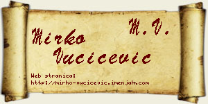 Mirko Vučićević vizit kartica